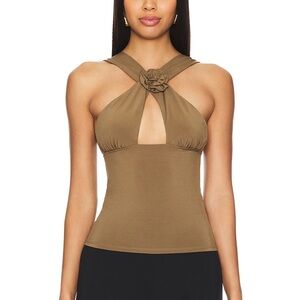 NWT WeWoreWhat Rose Halter Top